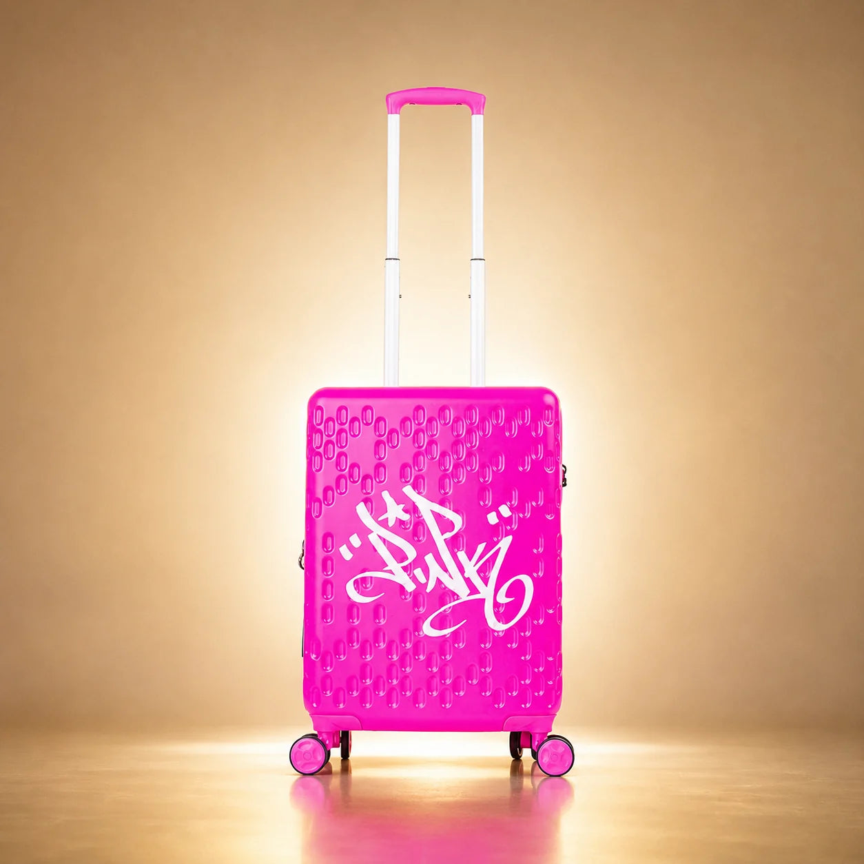 Lady Pink's Graffiti Tag Carry-On by TROCHI - X Line pink luggage main product image