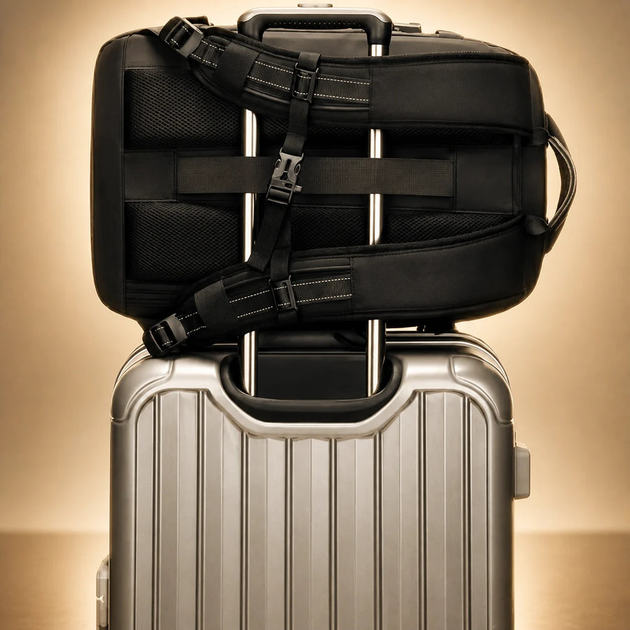 Travel Backpack by TROCHI - Orange Line luggage detail image 3
