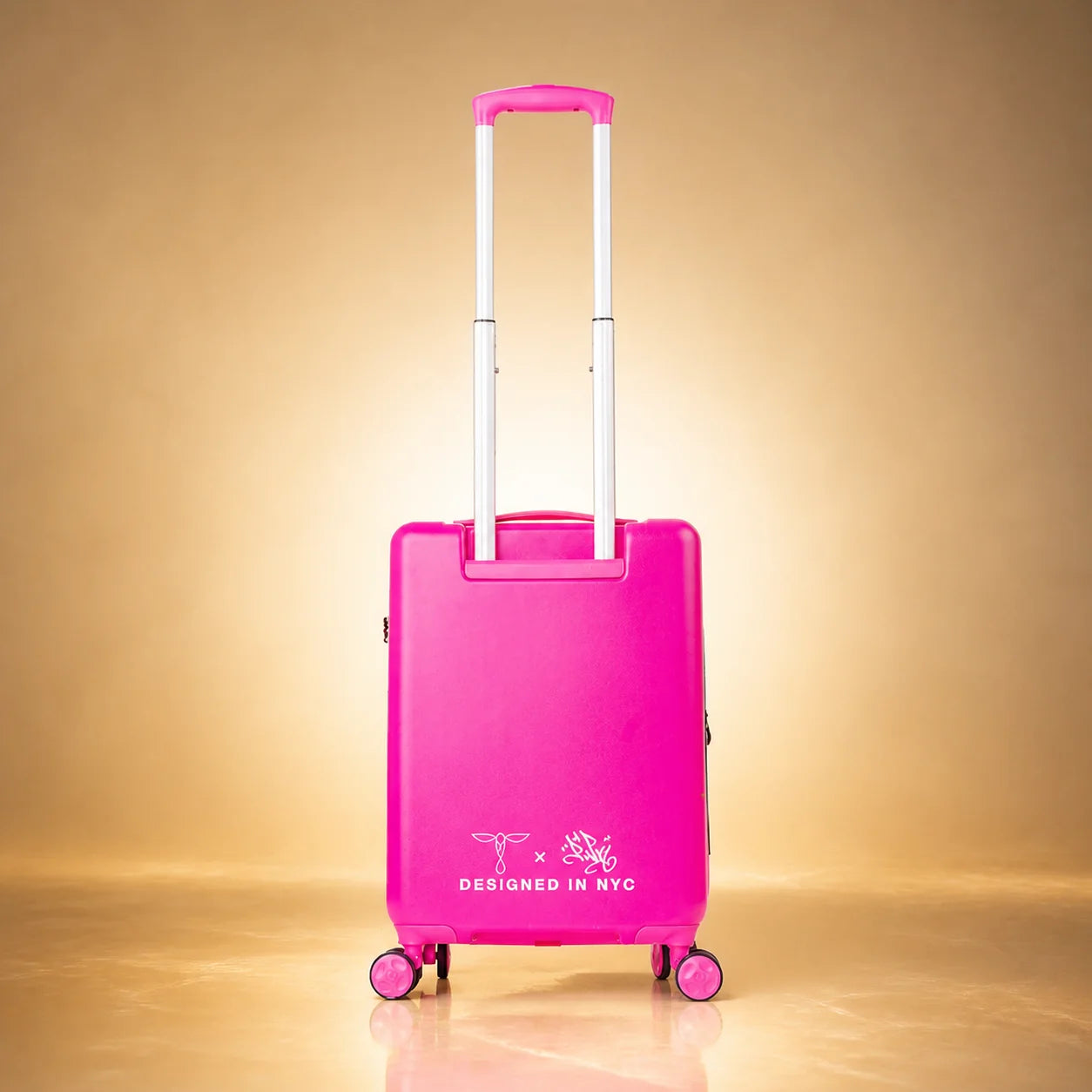 Lady Pink's Graffiti Tag Carry-On by TROCHI - X Line pink luggage detail image 4