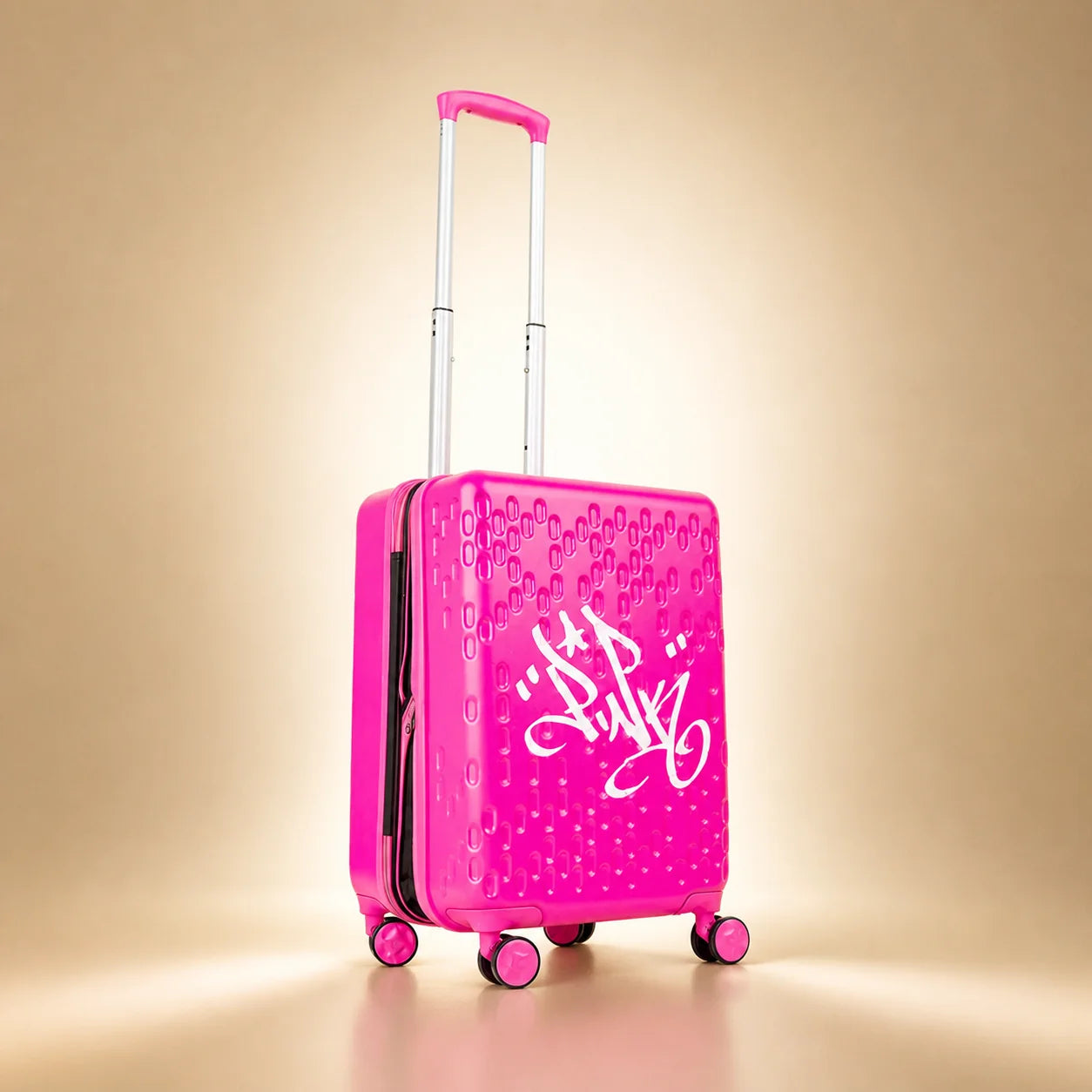 Lady Pink's Graffiti Tag Carry-On by TROCHI - X Line pink luggage detail image 7