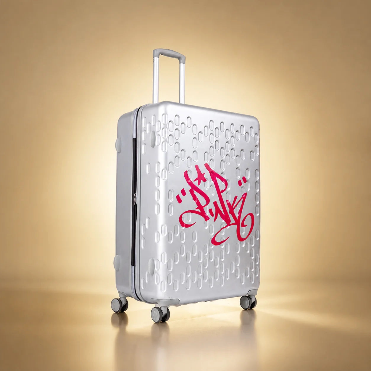 Lady Pink's Graffiti Tag Check-In by TROCHI - X Line grey luggage detail image 7