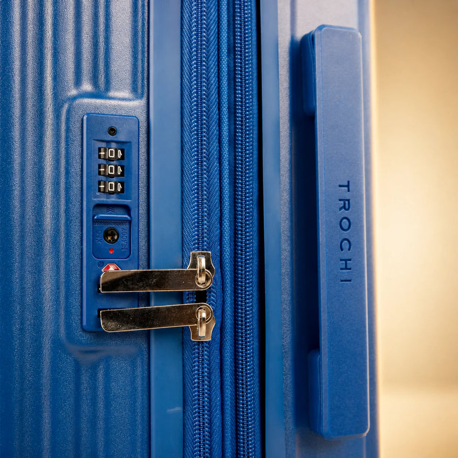 TERRY 3.0 Check-In Medium by TROCHI - Yellow Line Blue luggage detail image 8