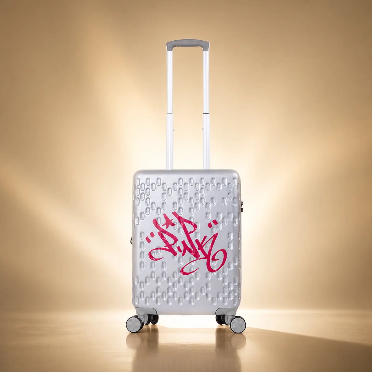 Lady Pink's Graffiti Tag Carry-On by TROCHI - X Line grey luggage detail image 9