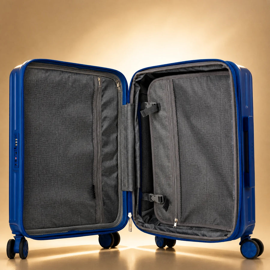 TERRY 3.0 Check-In Medium by TROCHI - Yellow Line Blue luggage detail image 9