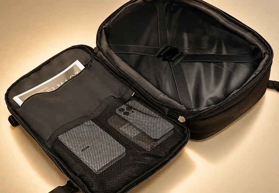Travel Backpack by TROCHI - Orange Line luggage detail image 12