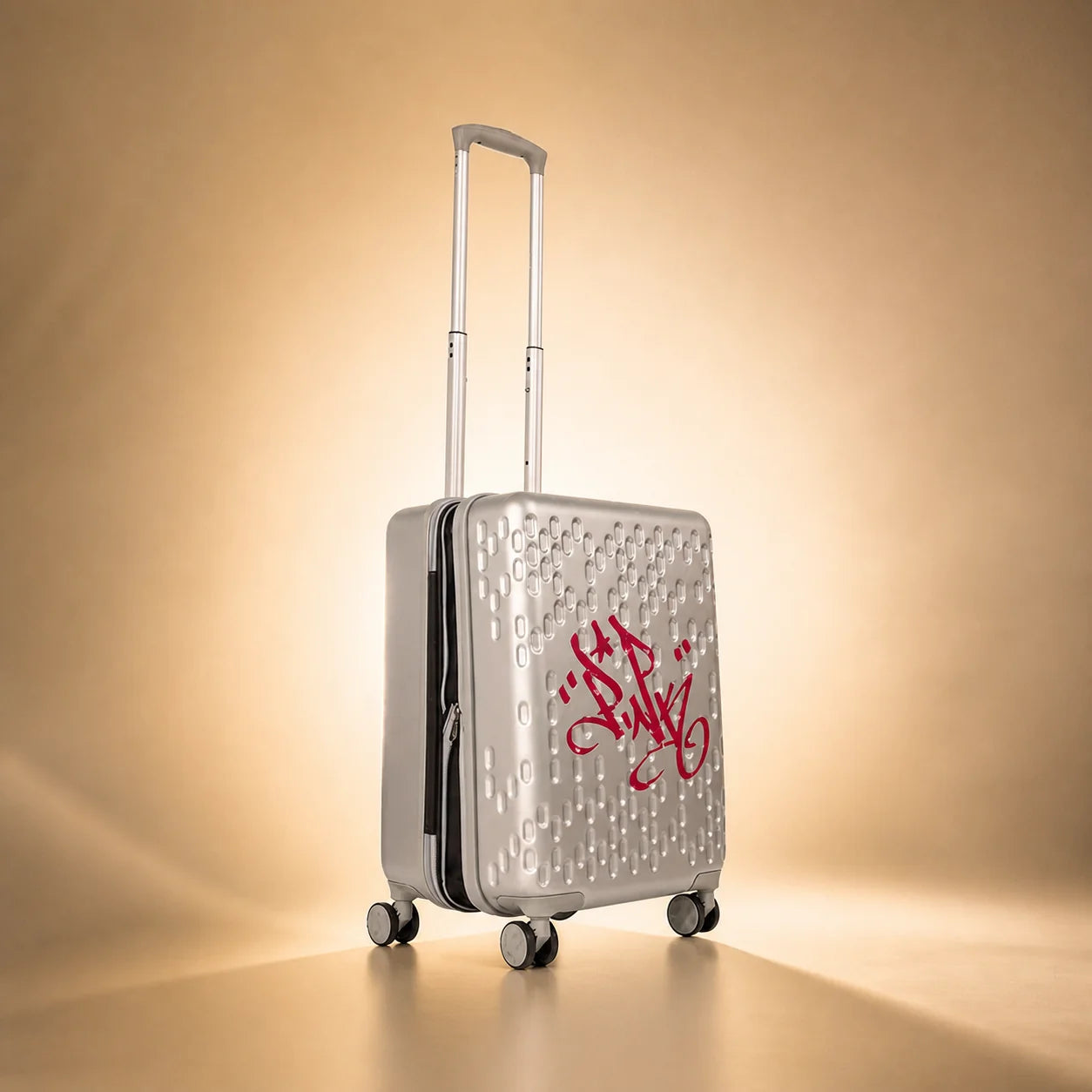 Lady Pink's Graffiti Tag Carry-On by TROCHI - X Line grey luggage detail image 14
