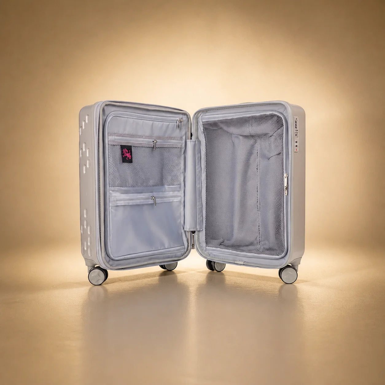 Lady Pink's Graffiti Tag Carry-On by TROCHI - X Line grey luggage detail image 15