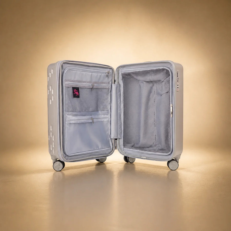 Lady Pink's Graffiti Tag Carry-On by TROCHI - X Line grey luggage detail image 15