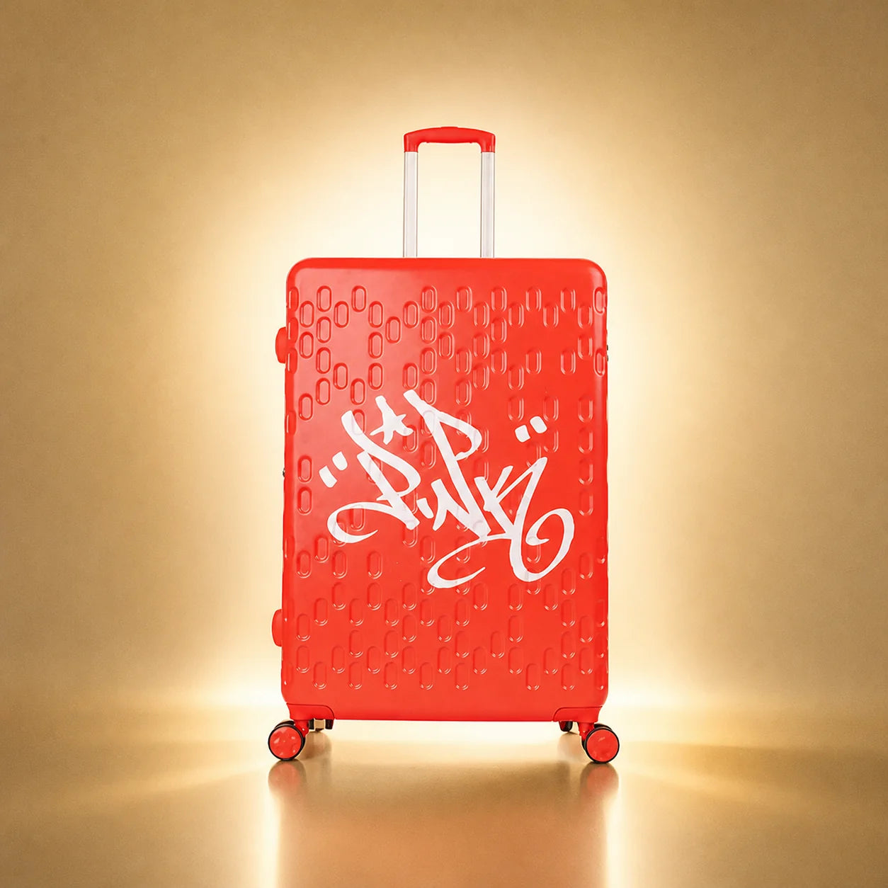 Lady Pink's Graffiti Tag Check-In by TROCHI - X Line red luggage detail image 17