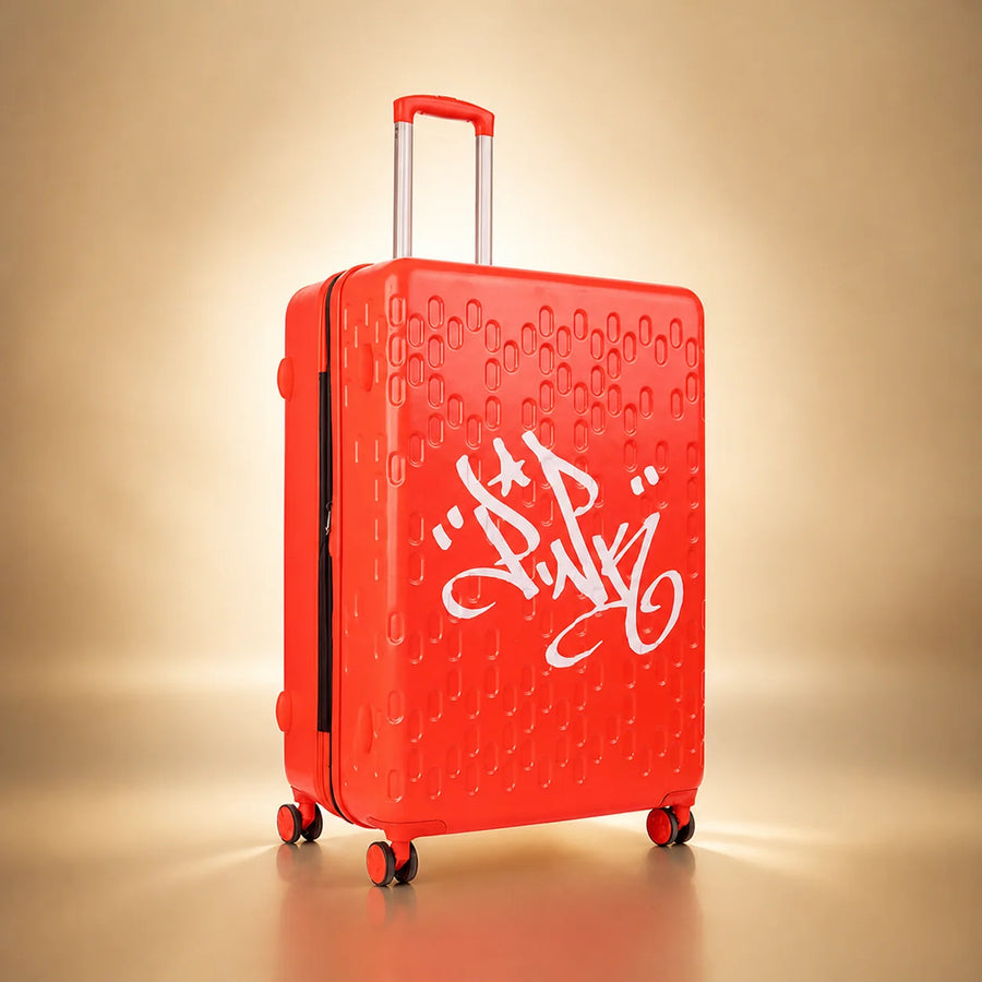 Lady Pink's Graffiti Tag Check-In by TROCHI - X Line red luggage detail image 18
