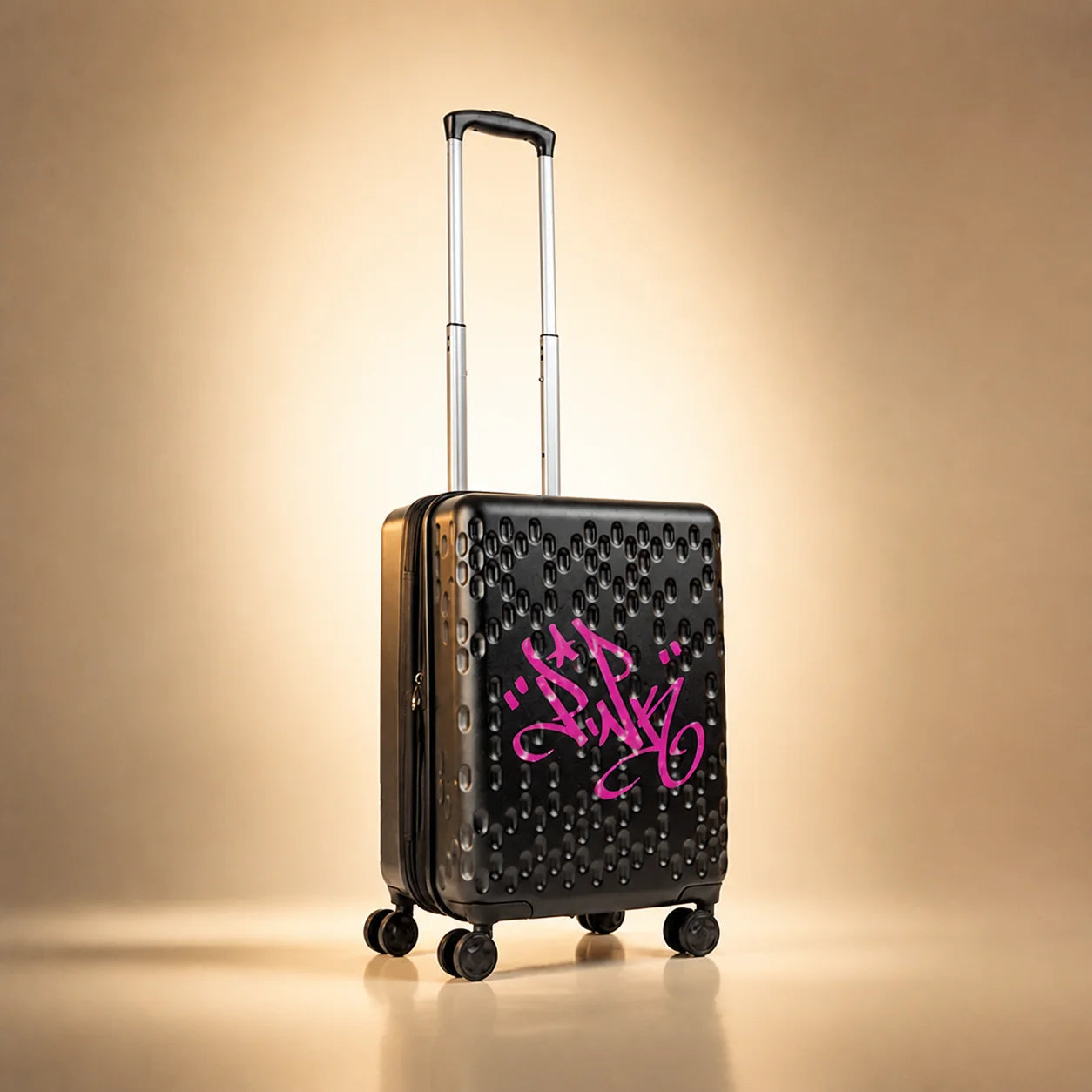 Lady Pink's Graffiti Tag Carry-On by TROCHI - X Line black luggage detail image 25