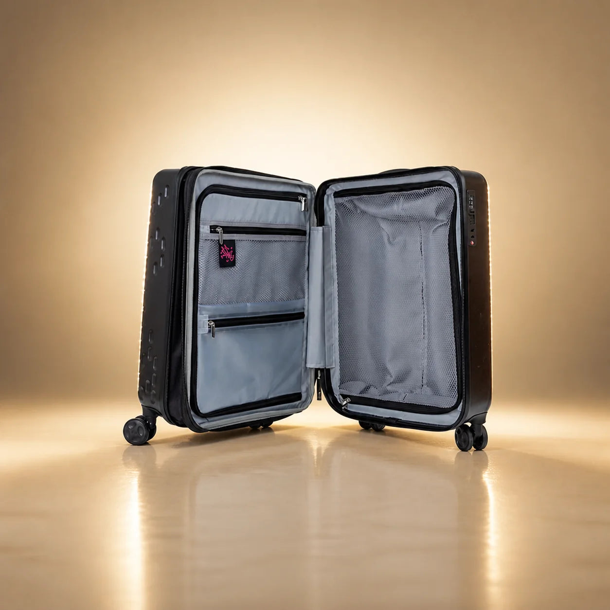 Lady Pink's Graffiti Tag Carry-On by TROCHI - X Line black luggage detail image 29