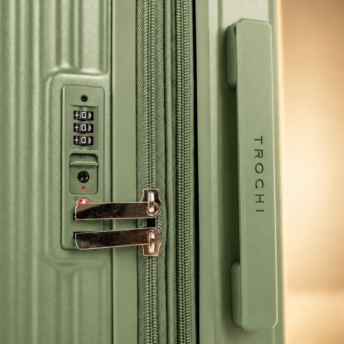 TERRY 3.0 — Matcha Green — Combination lock and side handle