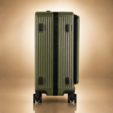 Trochi Guerilla Multi-Functional Carry-On in Green - champagne studio left side view