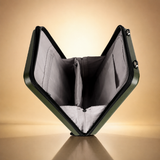 Trochi Guerilla Multi-Functional Carry-On in Green - champagne studio tech bag open view