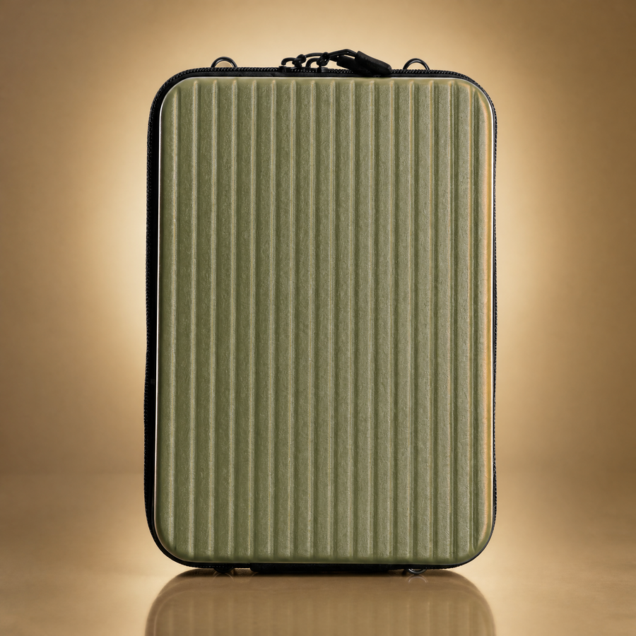Trochi Guerilla Multi-Functional Carry-On in Green - champagne studio tech bag view