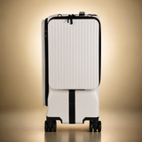 Trochi Guerilla Multi-Functional Carry-On in White - champagne studio right side view
